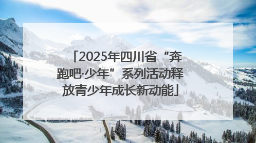 2025年四川省“奔跑吧·少年”系列活动释放青少年成长新动能